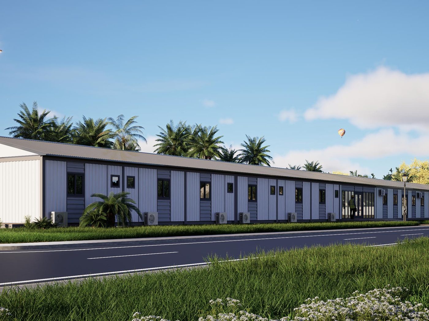 Modular accommodation wing, design rendering